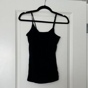 Black spaghetti strap tank top
